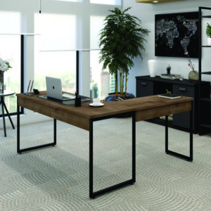KIT MESA SERIEMA 1500 + 900 - COR CASTANHO - MESAS RETA (LINHA SERIEMA)
